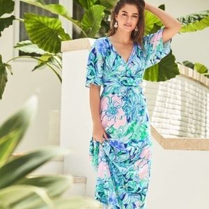 Women’s LILLY PULITZER Maxi dress Party Thyme XL Extra Large NWOT